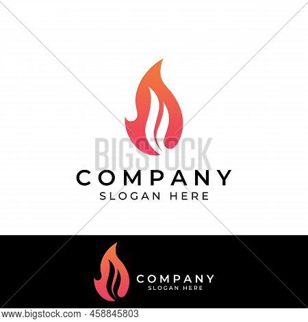 Fire Or Flame Logo, Fireball Logo, And Embers. Using A Vector Illustration Template Design Concept.