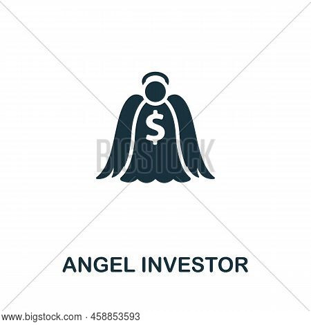 Angel Investor Icon. Monochrome Simple Line Stock Market Icon For Templates, Web Design And Infograp