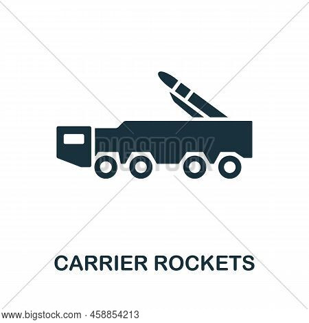 Carrier Rockets Icon. Monochrome Simple Line Weapon Icon For Templates, Web Design And Infographics