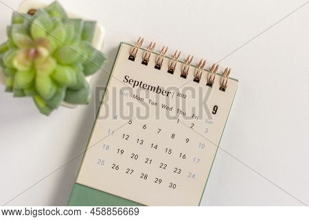 Hello September.the Calendar For September 2022 Is On The Table