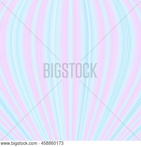 Light Blue, Pink Curved Strips. Multicolored Vector Background. Pinstripe Pattern, Thin Curves. Smoo