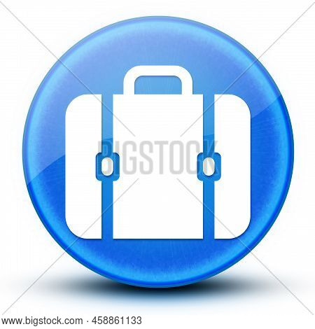 Bag Eyeball Glossy Elegant Blue Round Button Abstract Illustration