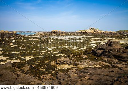 Chausey Island Coast And Cliffs Landscape In Brittany, France