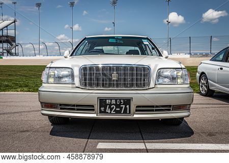 Lebanon, Tn - May 14, 2022: Low Perspective Front View Of A 1996 Toyota Crown Majesta Sedan At A Loc