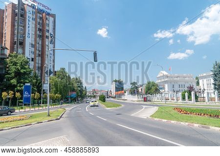 Skopje, North Macedonia - June 5, 2022: Boulevard Ilinden.