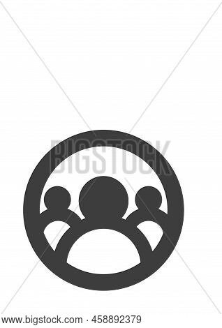 People Creative Logo Design Template With Circle. Vector