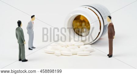 Miniature People Toy Figure Photography. A Old Man Walking With Stick Or Crutch, In The Middle Of Me
