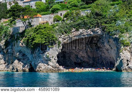 Cave Beach Or Betina Cave Is Only Reachable By Boat Or Kayak. The Small Beach Offers A Unique Experi