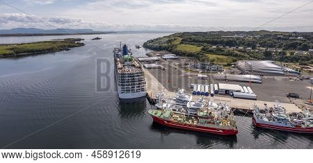 Killybegs, Ireland - July 22 2022: Ms Arcadia Is A Cruise Ship In The P And O Cruises Fleet Visiting