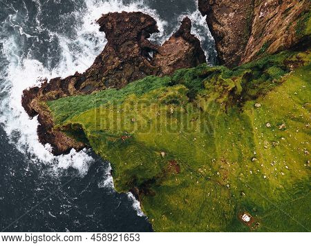 Kallur Lighthouse At Trøllanes On Kalsoy, Faroe Islands