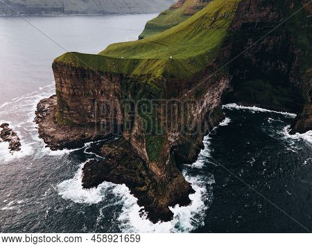 Kallur Lighthouse At Trøllanes On Kalsoy, Faroe Islands