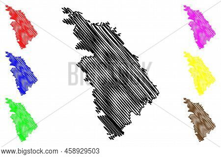 Sifnos Island (hellenic Republic, Greece, Cyclades Archipelago) Map Vector Illustration, Scribble Sk