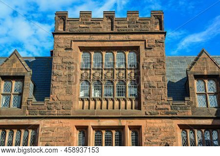 Princeton, Nj Usa - Novenber 12, 2019: Pyne Hall. Princeton University Campus, New Jersey, Usa.