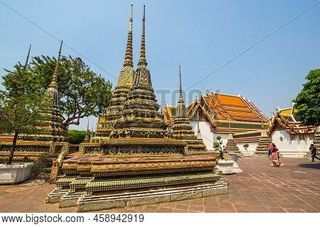 Bangkok, Thailand - February 22, 2020: Wat Pho (known Also As The Temple Of The Reclining Buddha) Is