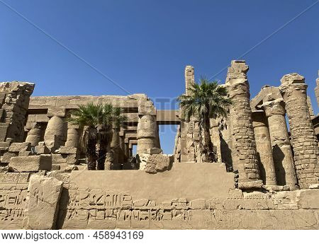 Egypt, Luxor. In The Photo, The Ancient Architecture Of Egypt, The Old City Of Luxor.