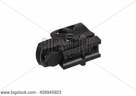 Modern Optical Collimator Sight. Aiming Device For Shooting At Short Distances. Isolate On A White B