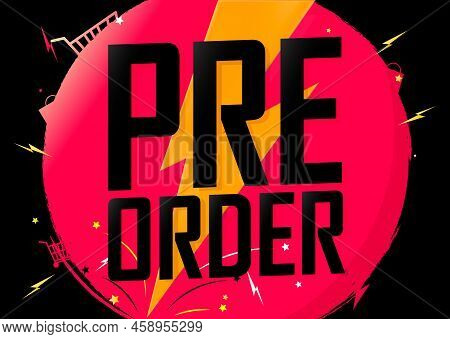 Pre-order Summer Sale, Discount Poster Design Template, Promo Shopping Banner