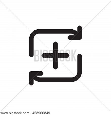 Remix button icon vector of social media element