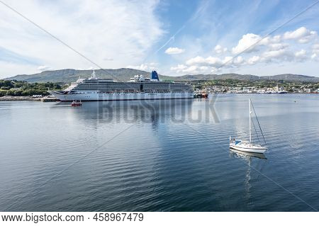 Killybegs, Ireland - July 22 2022: Ms Arcadia Is A Cruise Ship In The P And O Cruises Fleet Visiting