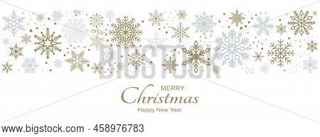 Shutter:
Merry Christmas And Happy New Year Vector Greeting.gold And Silver Ornaments.
With Black An