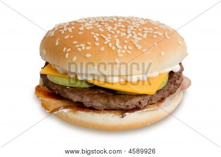 Beyaz izole hamburger