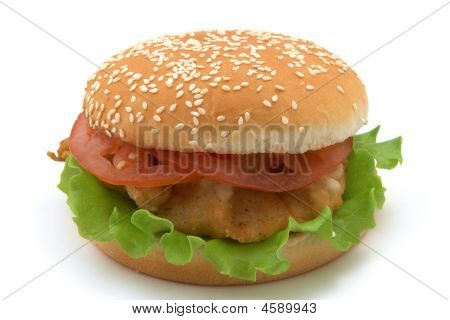 Beyaz izole hamburger