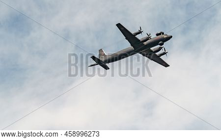 Russia, St. Petersburg, 28 July 2022: Military Aircraft And Helicopters Of The Air Force Fly On The 