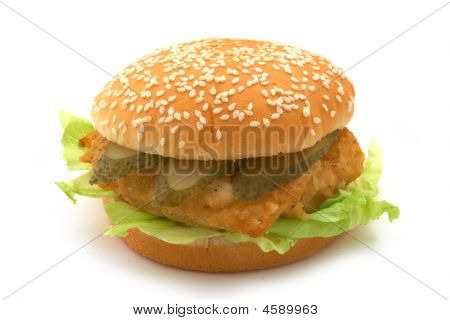 Beyaz izole hamburger