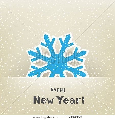 Christmas card and snow