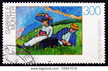 Postage Stamp Germany 1994 Couple Lying On Grass