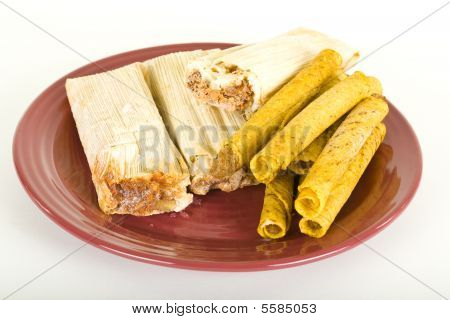 Tamales congelados y Tacos en placa