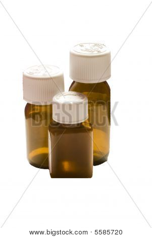 isoliert Medizin Flaschen