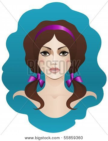 brown-haired with brown eyes