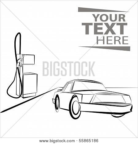 Green cartoon sitting animal. Isolated.