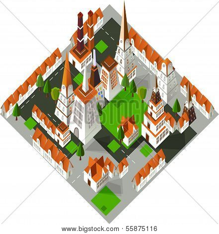 3D city background