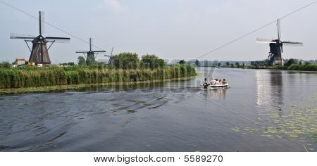 Vindmøller i Kinderdijk (Nederlandene)