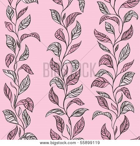 Vector Pink Wallpaper with tree