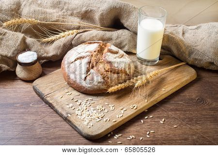 Bread On Wooden Table