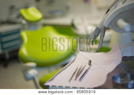 Dental instruments and chair