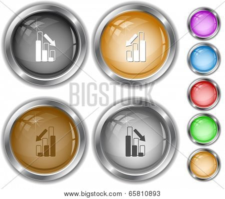 Graph degress. Internet buttons.