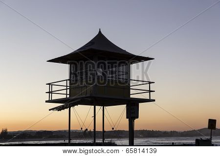 Gold Coast Lifeguard Tower Silhouette