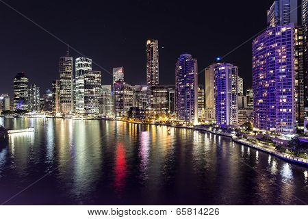 Brisbane Australia Night Cityscape