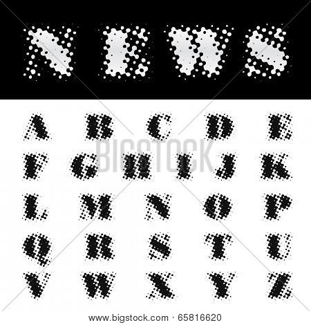 vector dotted newspapers font 
