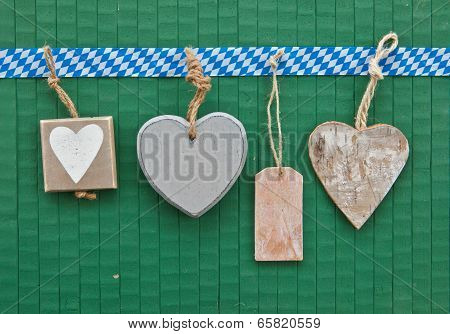 Little Hearts On Green