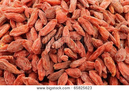 background of dried goji berries (Lycium Barbarum - Wolfberry) 