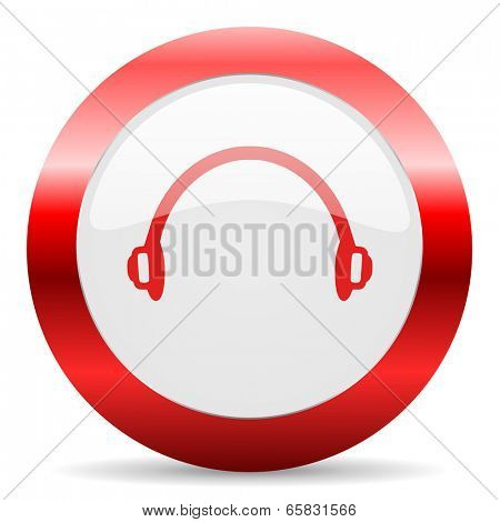 headphones glossy web icon