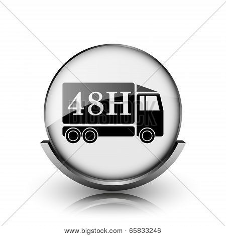 48H Delivery Truck Icon