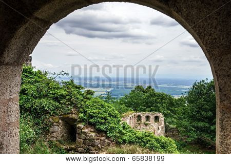 Medieval Castle Bernstein On The Top Of Hill