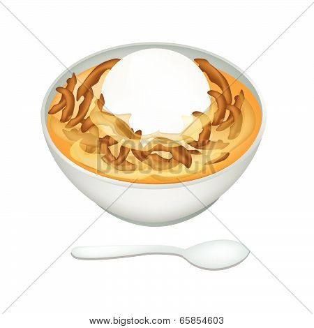Bowl Of Sweet Dumplings In Ginger Tea