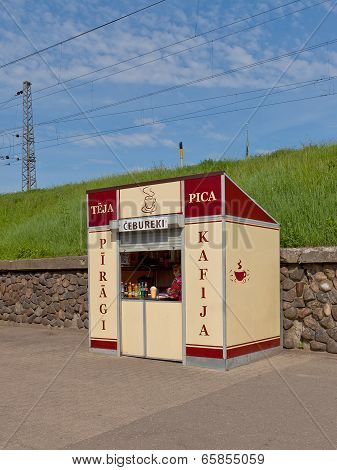 Food Stall In Riga, Latvia